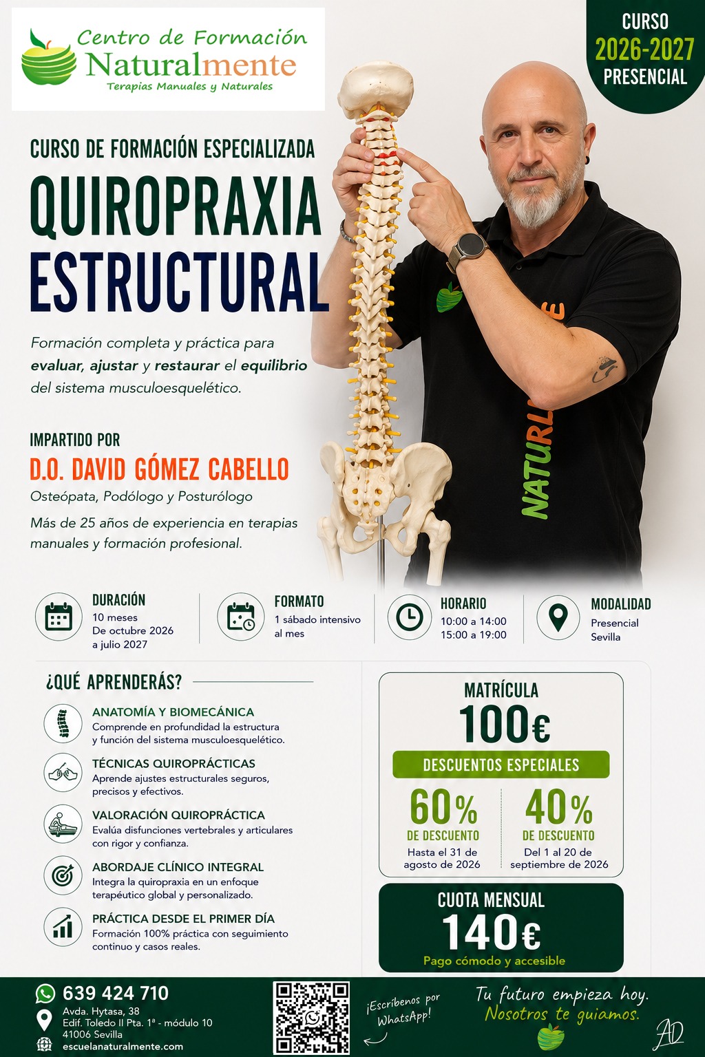 Folleto de CURSO DE QUIROPRAXIA ESTRUCTURAL